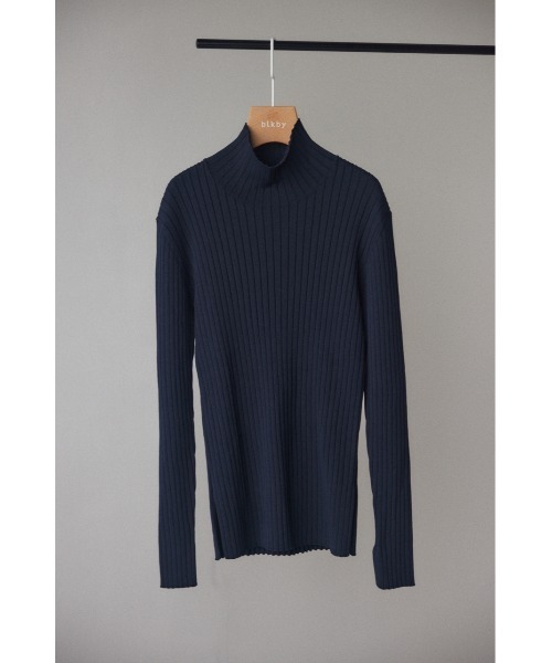 moussy リブタートルニット BLACK BY MOUSSY（ブラックバイマウジー）の「rib turtle neck