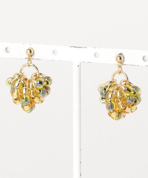 MATSUNO GLASS BEADS(マツノグラスビーズ)の「【MATSUNO GLASS BEADS/松野グラスビーズ】Berry Pierce P101M(ピアス(両耳用)・レディース・ブルー/ターコイズブルー/ライトブラウン/レッド/ブラウン/ネイビー/ゴールド・FREE)」の7枚目の写真