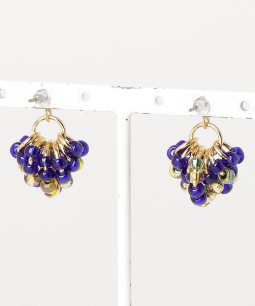 MATSUNO GLASS BEADS(マツノグラスビーズ)の「【MATSUNO GLASS BEADS/松野グラスビーズ】Berry Pierce P101M(ピアス(両耳用)・レディース・ブルー/ターコイズブルー/ライトブラウン/レッド/ブラウン/ネイビー/ゴールド・FREE)」の8枚目の写真