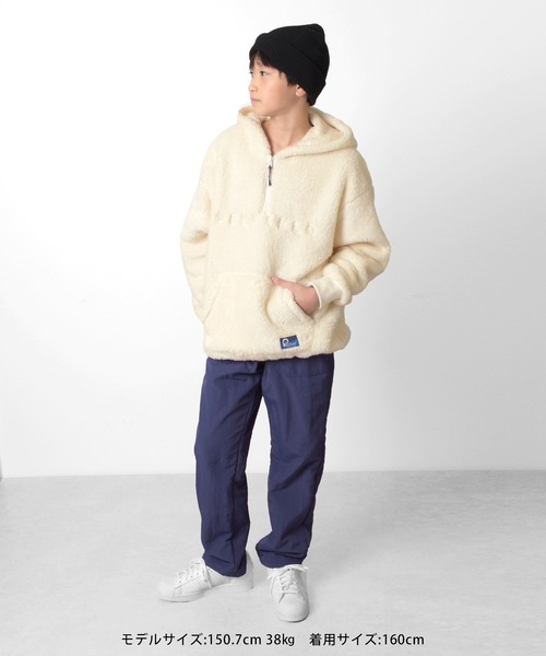 GLAZOS（グラソス）の「[ワイド]ナイロン裏起毛・ベイカーパンツ（その他パンツ・キッズ・ネイビー/ライトベージュ/ブラック・140cm/150cm/160cm/170cm）」の10枚目の写真