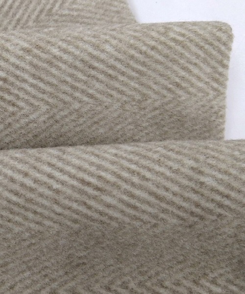 DAY CLOSET（デイ クローゼット）の「レディース メルトン風Aラインロングステンカラーコート（ステンカラーコート・レディース・ベージュ/ブラック・M/L）」の10枚目の写真