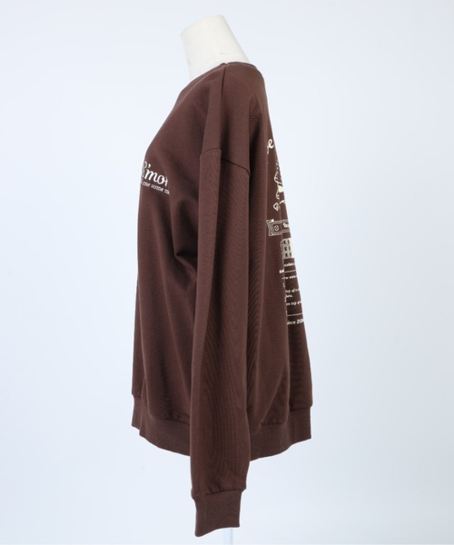 S'more(スモア)の「COTTON CREW NECK BIG SWEAT - S'more recipe(スウェット・レディース・ブラウン/ベージュ・SMALL/MEDIUM/LARGE/X-LARGE)」の9枚目の写真