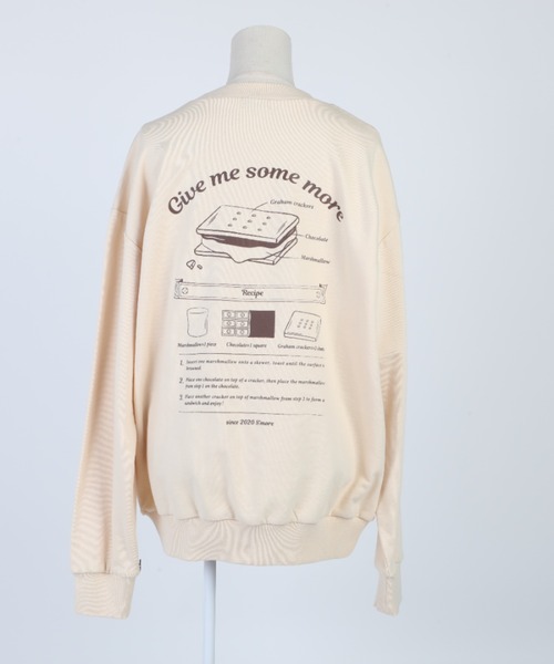 S'more(スモア)の「COTTON CREW NECK BIG SWEAT - S'more recipe(スウェット・レディース・ブラウン/ベージュ・SMALL/MEDIUM/LARGE/X-LARGE)」の20枚目の写真