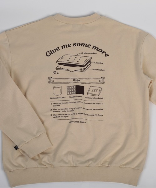 S'more(スモア)の「COTTON CREW NECK BIG SWEAT - S'more recipe(スウェット・レディース・ブラウン/ベージュ・SMALL/MEDIUM/LARGE/X-LARGE)」の16枚目の写真