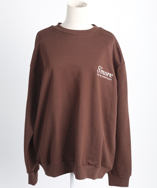 S'more(スモア)の「COTTON CREW NECK BIG SWEAT - S'more recipe(スウェット・レディース・ブラウン/ベージュ・SMALL/MEDIUM/LARGE/X-LARGE)」の8枚目の写真