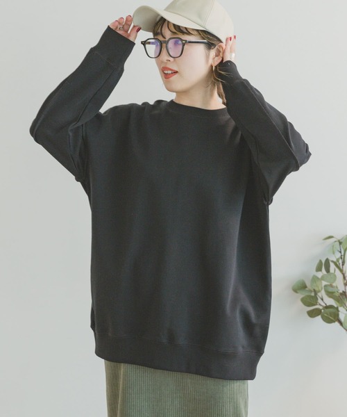 ITEMS URBANRESEARCH（アイテムズ アーバンリサーチ）の「ルーズスウェットプルオーバー（スウェット・レディース・グリーン/ブラック/ベージュ/グレー・FREE）」の21枚目の写真