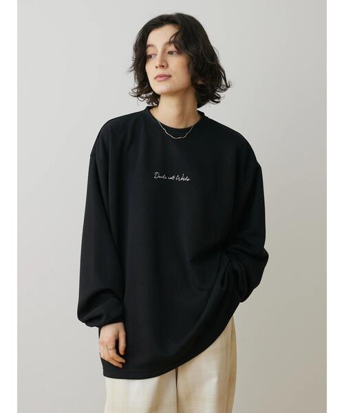 CRAFT STANDARD BOUTIQUE(クラフトスタンダードブティック)の「ダンボール刺繍ロンTEE-A(Tシャツ/カットソー・レディース・モカ/オフホワイト/ブラック・L/M/LL)」の19枚目の写真