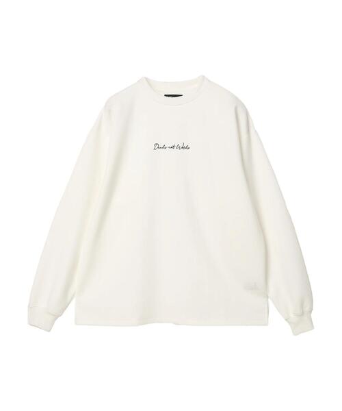 CRAFT STANDARD BOUTIQUE(クラフトスタンダードブティック)の「ダンボール刺繍ロンTEE-A(Tシャツ/カットソー・レディース・モカ/オフホワイト/ブラック・L/M/LL)」の6枚目の写真