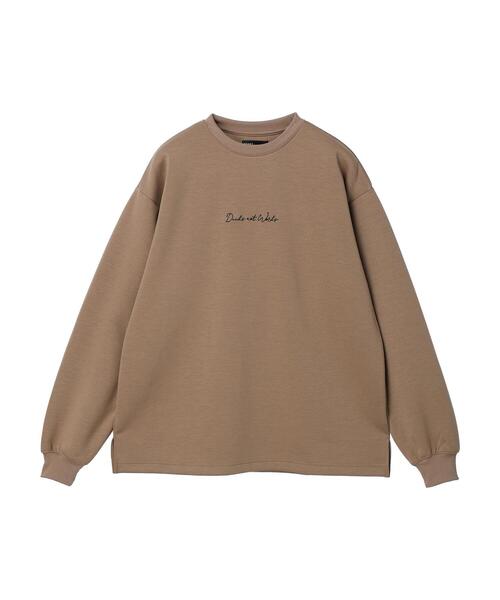 CRAFT STANDARD BOUTIQUE(クラフトスタンダードブティック)の「ダンボール刺繍ロンTEE-A(Tシャツ/カットソー・レディース・モカ/オフホワイト/ブラック・L/M/LL)」の4枚目の写真