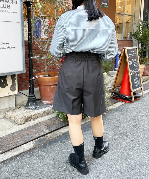 Meli rich(メリーリッチ)の「バンドカラーストライプシャツ(シャツ/ブラウス・レディース・サックスブルー/グリーン/ネイビー・MEDIUM)」の16枚目の写真