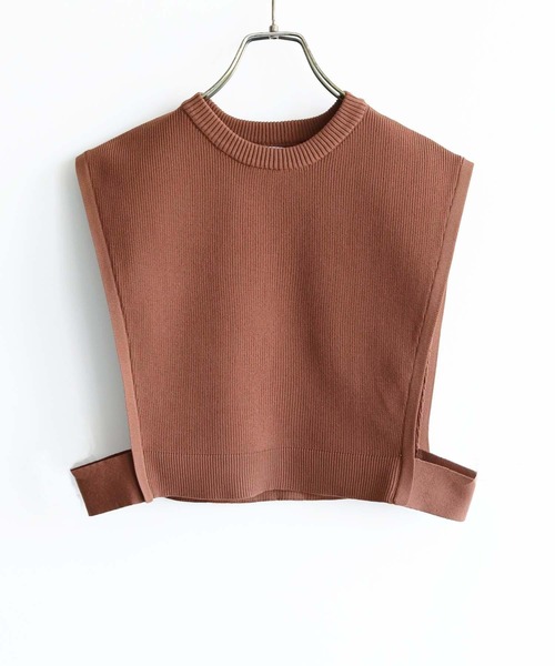 HER CLOSET(ハークローゼット)の「【shemoshelly】WEB限定スポンディッシュニットベスト(ベスト・レディース・ブラック/ライトカーキ/ブラウン・M)」の21枚目の写真