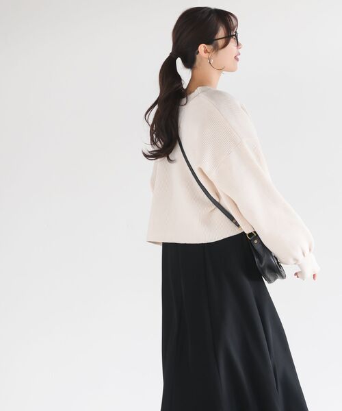 rps(アールピーエス)の「スポンジニットカーディガン(カーディガン/ボレロ・レディース・オフホワイト/グレイッシュベージュ/ミント/ピンク/マスタード・フリー)」の7枚目の写真