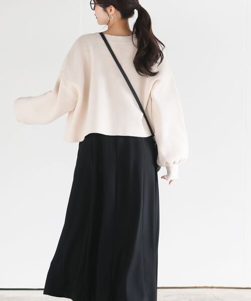 rps(アールピーエス)の「スポンジニットカーディガン(カーディガン/ボレロ・レディース・オフホワイト/グレイッシュベージュ/ミント/ピンク/マスタード・フリー)」の8枚目の写真