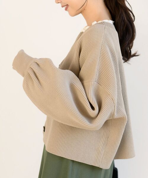 rps(アールピーエス)の「スポンジニットカーディガン(カーディガン/ボレロ・レディース・オフホワイト/グレイッシュベージュ/ミント/ピンク/マスタード・フリー)」の19枚目の写真