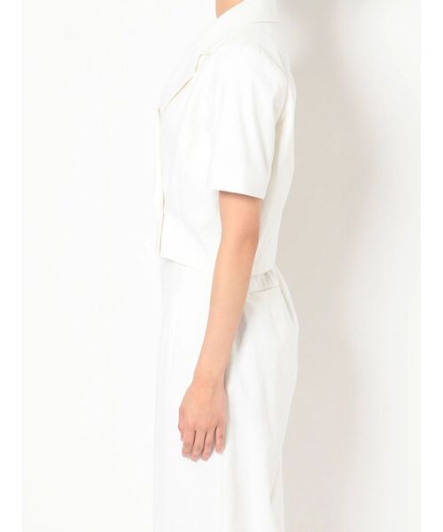 GYDA（ジェイダ）の「【SETUP着用可】ハーフスリーブダブルSHORTジャケット（テーラードジャケット・レディース・オフホワイト/オレンジ・FREE）」の6枚目の写真