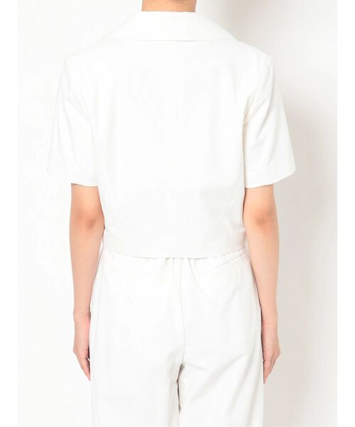 GYDA（ジェイダ）の「【SETUP着用可】ハーフスリーブダブルSHORTジャケット（テーラードジャケット・レディース・オフホワイト/オレンジ・FREE）」の19枚目の写真