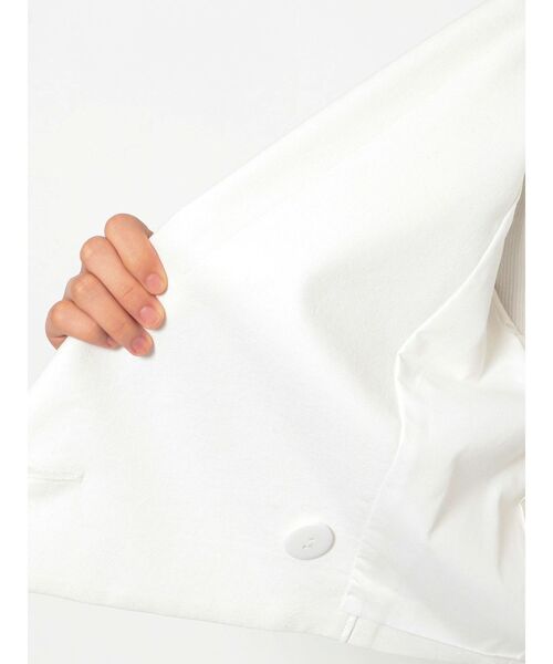 GYDA（ジェイダ）の「【SETUP着用可】ハーフスリーブダブルSHORTジャケット（テーラードジャケット・レディース・オフホワイト/オレンジ・FREE）」の9枚目の写真