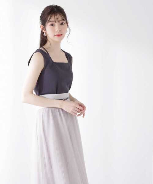 PROPORTION BODY DRESSING(プロポーションボディドレッシング)の「<E>前後2WAYテレコタンクトップ / 1213167202(Tシャツ/カットソー・レディース・グレー/ダークグレー/オフホワイト/ブラック・FREE)」の10枚目の写真
