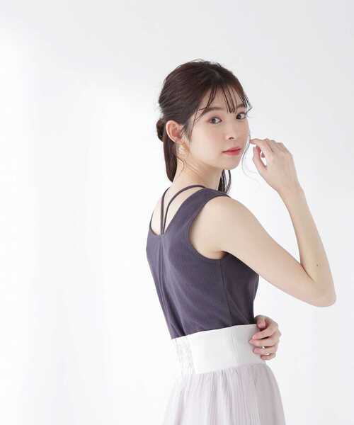 PROPORTION BODY DRESSING(プロポーションボディドレッシング)の「<E>前後2WAYテレコタンクトップ / 1213167202(Tシャツ/カットソー・レディース・グレー/ダークグレー/オフホワイト/ブラック・FREE)」の22枚目の写真
