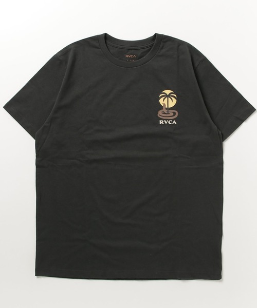 RVCA(ルーカ)の「RVCA/ルーカ バックプリントTシャツ アイランド柄/ヤシの木 くすみカラー/サーフT クルーネック半袖Tシャツ COBRA MIRAGE SS BD041-240(Tシャツ/カットソー・メンズ・ホワイト×ブルー/ブラック×ブラック/ブルー・M/L/XL)」の5枚目の写真