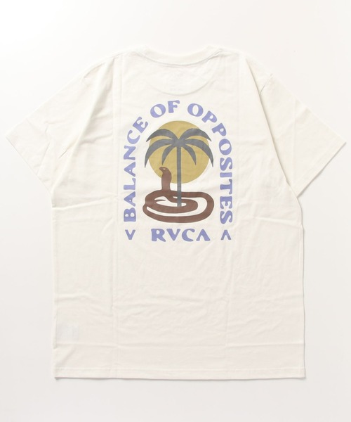 RVCA(ルーカ)の「RVCA/ルーカ バックプリントTシャツ アイランド柄/ヤシの木 くすみカラー/サーフT クルーネック半袖Tシャツ COBRA MIRAGE SS BD041-240(Tシャツ/カットソー・メンズ・ホワイト×ブルー/ブラック×ブラック/ブルー・M/L/XL)」の21枚目の写真