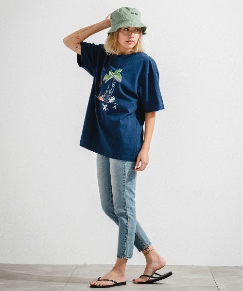 OFFSHORE（オフショア）の「【Collaboration】OS×AMBE JUSTRELAX TEE/オフショア×アンベリュー ジャストリラックスティーシャツ（Tシャツ/カットソー・メンズ・ネイビー/グリーン・S/M/L/XL）」の9枚目の写真