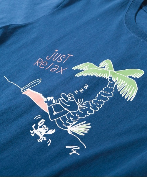 OFFSHORE（オフショア）の「【Collaboration】OS×AMBE JUSTRELAX TEE/オフショア×アンベリュー ジャストリラックスティーシャツ（Tシャツ/カットソー・メンズ・ネイビー/グリーン・S/M/L/XL）」の14枚目の写真