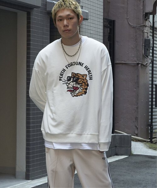 NO NEED（ノーニード）の「タイガー刺繍スウェットＰＯ（スウェット・メンズ・ネイビー/オフホワイト・M/L）」の2枚目の写真