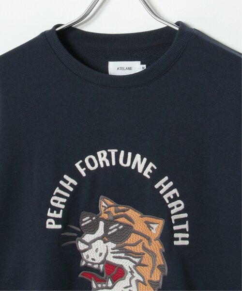 NO NEED（ノーニード）の「タイガー刺繍スウェットＰＯ（スウェット・メンズ・ネイビー/オフホワイト・M/L）」の4枚目の写真