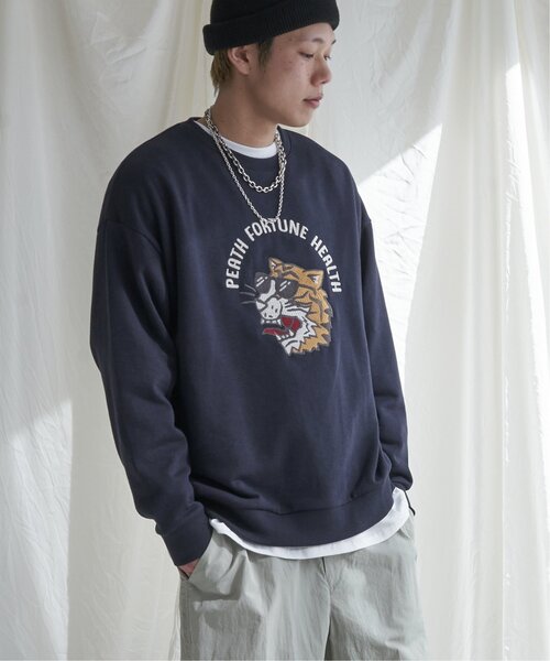 NO NEED（ノーニード）の「タイガー刺繍スウェットＰＯ（スウェット・メンズ・ネイビー/オフホワイト・M/L）」の16枚目の写真