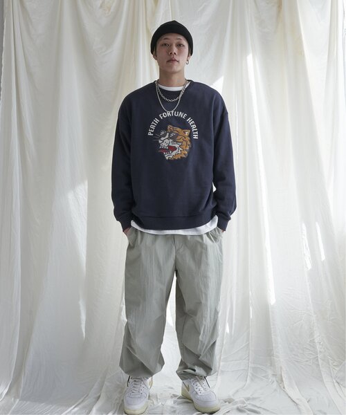 NO NEED（ノーニード）の「タイガー刺繍スウェットＰＯ（スウェット・メンズ・ネイビー/オフホワイト・M/L）」の15枚目の写真