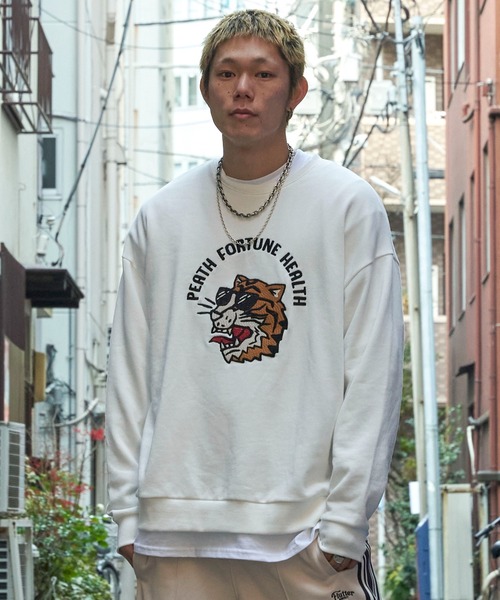 NO NEED（ノーニード）の「タイガー刺繍スウェットＰＯ（スウェット・メンズ・ネイビー/オフホワイト・M/L）」の21枚目の写真