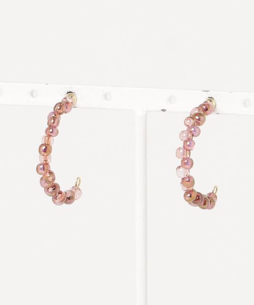 MATSUNO GLASS BEADS(マツノグラスビーズ)の「【MATSUNO GLASS BEADS/松野グラスビーズ】Crescent Pierce P111M(ピアス(両耳用)・レディース・レッド/ピンク/グリーン/ブルー/ブラウン/クリア/グレー/シルバー・FREE)」の6枚目の写真