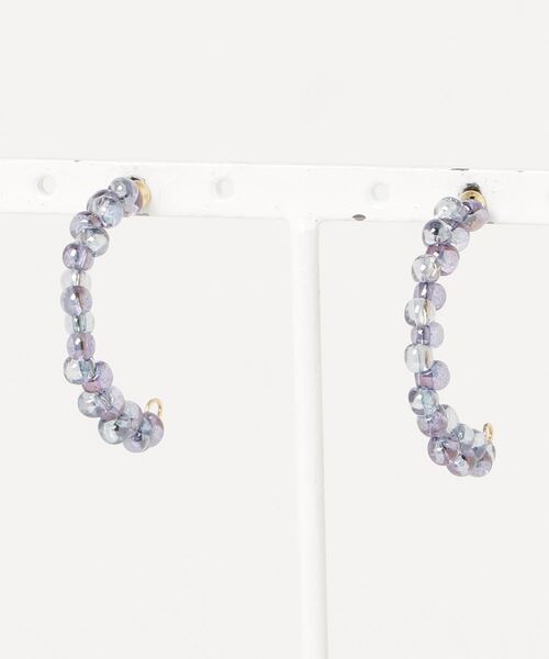 MATSUNO GLASS BEADS(マツノグラスビーズ)の「【MATSUNO GLASS BEADS/松野グラスビーズ】Crescent Pierce P111M(ピアス(両耳用)・レディース・レッド/ピンク/グリーン/ブルー/ブラウン/クリア/グレー/シルバー・FREE)」の5枚目の写真