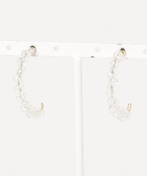 MATSUNO GLASS BEADS(マツノグラスビーズ)の「【MATSUNO GLASS BEADS/松野グラスビーズ】Crescent Pierce P111M(ピアス(両耳用)・レディース・レッド/ピンク/グリーン/ブルー/ブラウン/クリア/グレー/シルバー・FREE)」の8枚目の写真