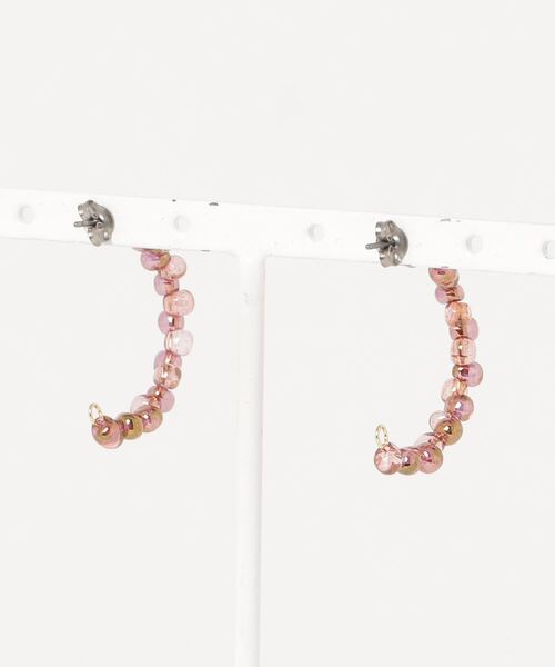 MATSUNO GLASS BEADS(マツノグラスビーズ)の「【MATSUNO GLASS BEADS/松野グラスビーズ】Crescent Pierce P111M(ピアス(両耳用)・レディース・レッド/ピンク/グリーン/ブルー/ブラウン/クリア/グレー/シルバー・FREE)」の9枚目の写真