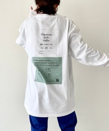 natto | “Departure with coffee” long sleeve tee / coffee label(Tシャツ/カットソー)