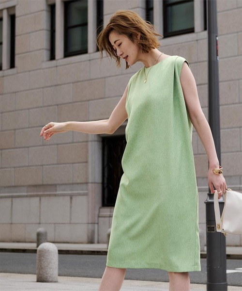 ⭐︎レリアンで着痩せ⭐︎コクーンシルエット　毛99% 暖かい。ネイビーワンピース コモエリークローゼット 接触冷感 リブテク コクーンシルエット