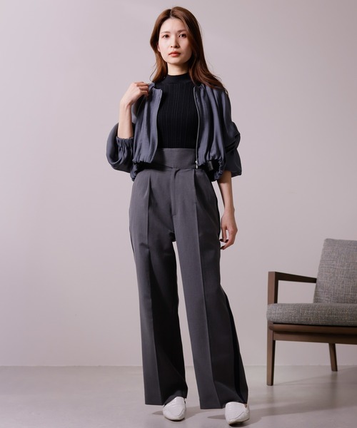 LADYMADE(レディメイド)の「マイクロシアーブルゾン(ブルゾン・レディース・グレー/ホワイト/チャコールグレー・FREE)」の10枚目の写真