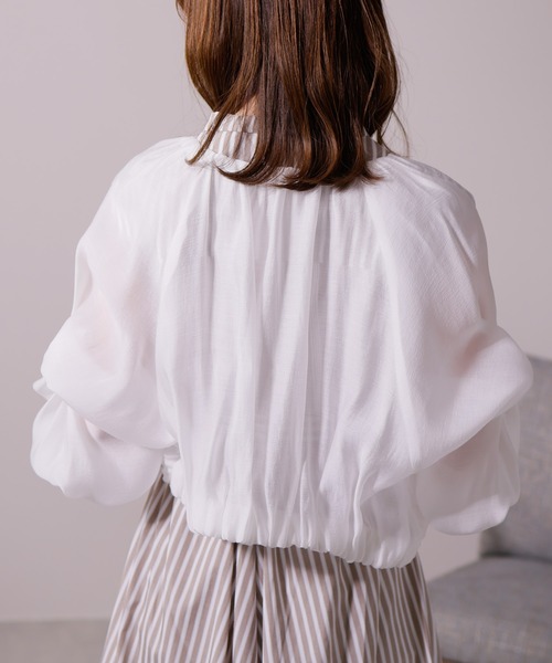 LADYMADE(レディメイド)の「マイクロシアーブルゾン(ブルゾン・レディース・グレー/ホワイト/チャコールグレー・FREE)」の12枚目の写真