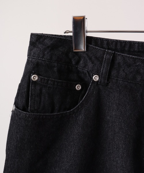 FUNALIVE(ファンアライブ)の「12oz デニムワイドテーパードパンツ(デニムパンツ・メンズ・サックスブルー/ブラック/ブラック系その他/ケミカルウォッシュ/インディゴブルー・L/XL/M)」の9枚目の写真