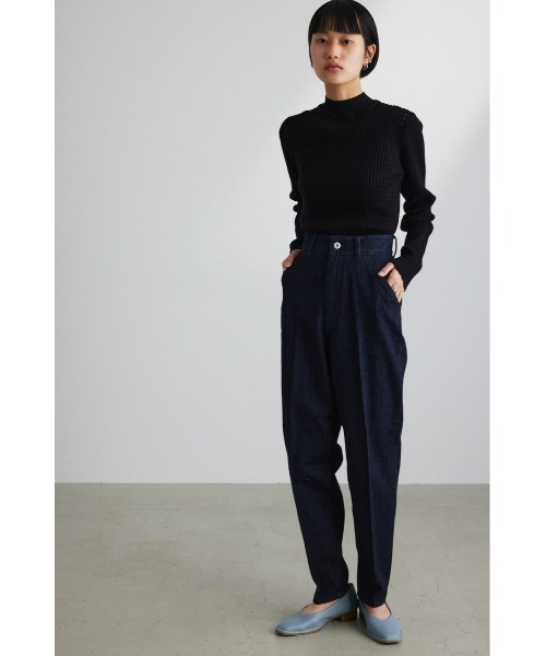 STYLEMIXER（スタイルミキサー）の「センタープレスラウンドデニム（デニムパンツ・レディース・インディゴブルー・MEDIUM/X-SMALL/SMALL）」の2枚目の写真