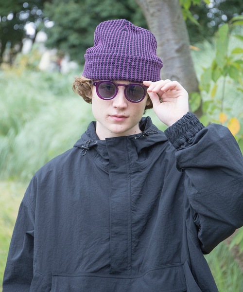 wonderland(ワンダーランド)の「Zigzag knit(ニットキャップ/ビーニー・メンズ・パープル/グリーン・ONESIZE)」の2枚目の写真