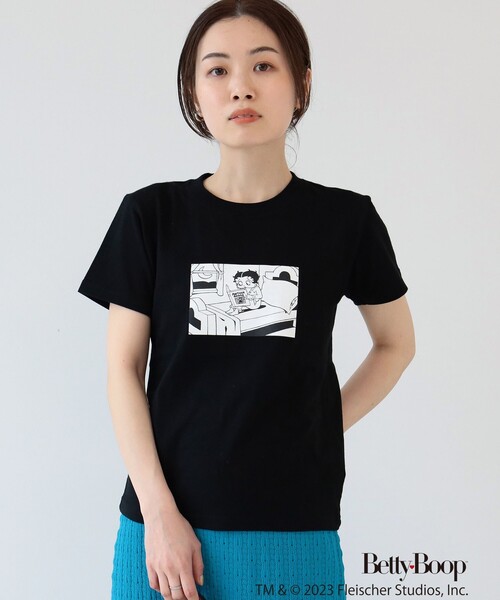 Ray BEAMS(レイビームス)の「Betty Boop(TM) × Ray BEAMS / Good Night Tシャツ(Tシャツ/カットソー・レディース・ブラック・ONE SIZE)」の1枚目の写真