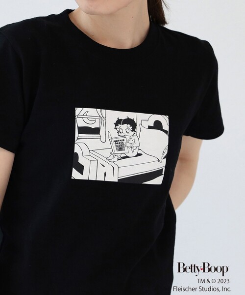 Ray BEAMS(レイビームス)の「Betty Boop(TM) × Ray BEAMS / Good Night Tシャツ(Tシャツ/カットソー・レディース・ブラック・ONE SIZE)」の4枚目の写真