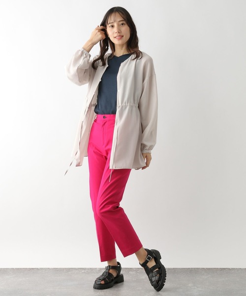 GLOBAL WORK(グローバルワーク)の「防シワサラサラ2WAYブラウス/177513(シャツ/ブラウス・レディース・グレイッシュベージュ/ダークグレー/ライトカーキ・FREE)」の11枚目の写真
