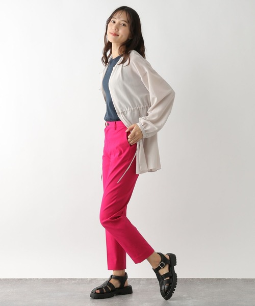 GLOBAL WORK(グローバルワーク)の「防シワサラサラ2WAYブラウス/177513(シャツ/ブラウス・レディース・グレイッシュベージュ/ダークグレー/ライトカーキ・FREE)」の12枚目の写真