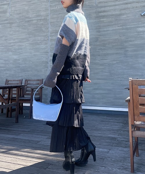 SEN TOKYO（セントーキョー）の「ふわり、たっぷりフレア。ティアードフリルロングスカート（スカート・レディース・ホワイト/ブラック・FREE）」の12枚目の写真