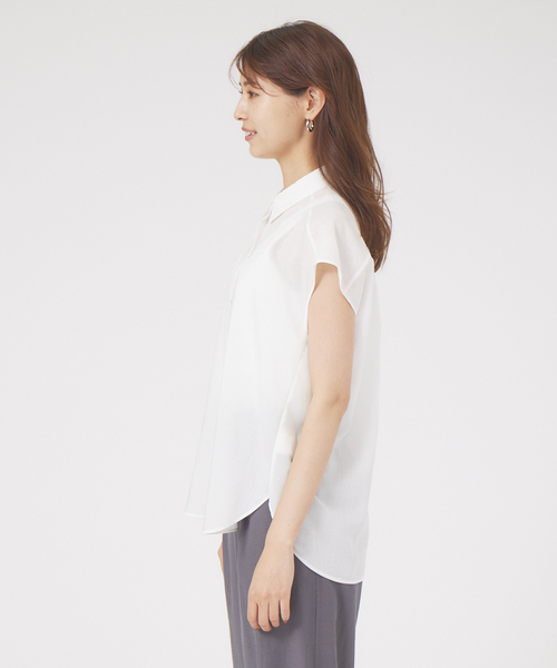 qualite（カリテ）の「スパンローンフレンチシャツ（シャツ/ブラウス・レディース・オフホワイト・フリー）」の3枚目の写真