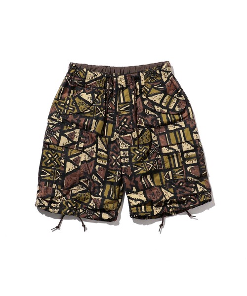 BEAMS PLUS(ビームスプラス)の「BEAMS PLUS / ナイロン リップストップ バティックプリント 6ポケット ビーチショーツ(その他パンツ・メンズ・ネイビー/ブラウン・M/S/L/XL)」の7枚目の写真